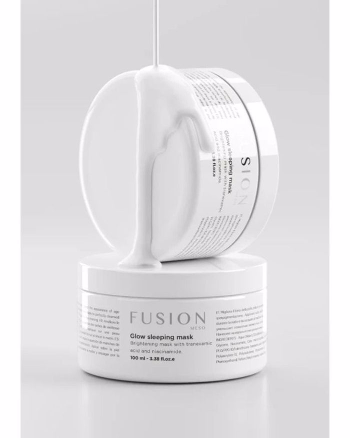 Fusion Meso Glow Sleeping Mask Maska Nuxtas Entatikis Threpsis kai Lampsis tis Epidermidas 100 ml
